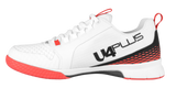 Unihoc U4 Plus low cut pour hommes (rouge et blanc)